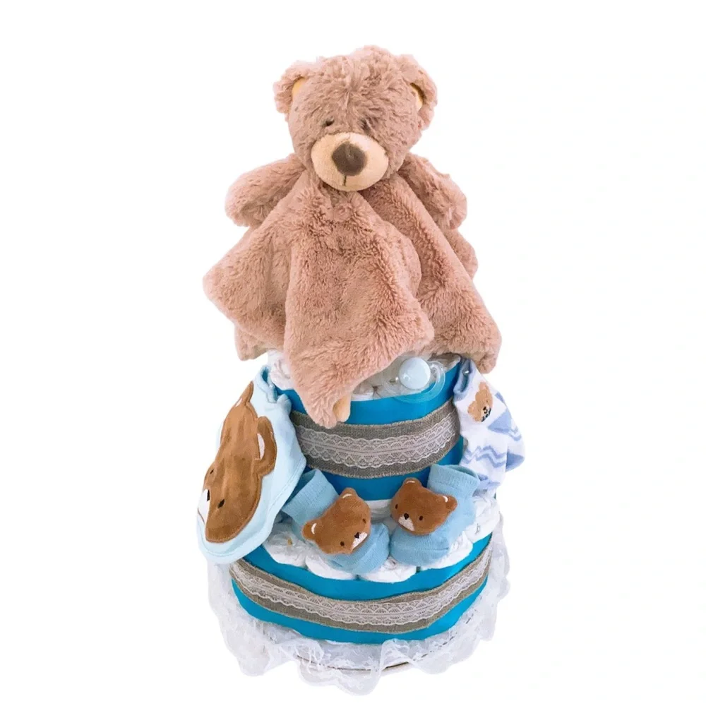 Teddy Bear Diaper Cake